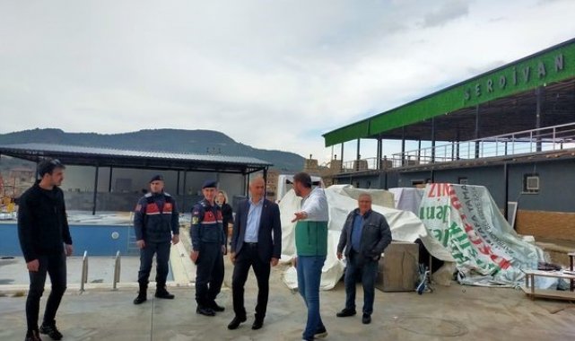 Başkan Yaman tadilat alanlarını inceledi