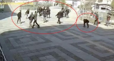 Batman'da adliye önünde kavga kamerada