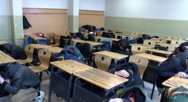Bayrampaşa'da lisede deprem tatbikatı