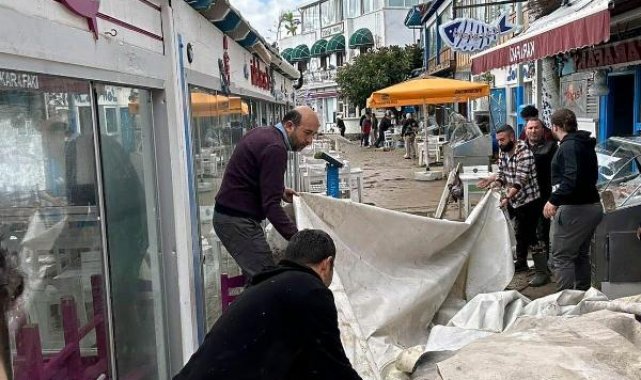 Bodrum'da fırtına etkili oldu
