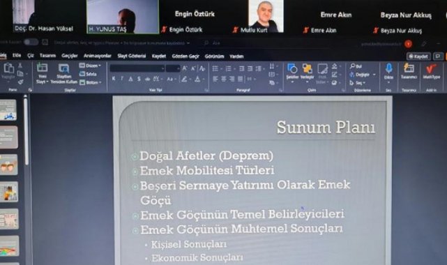 ÇAKÜ'de afetin işgücü üzerindeki etkisi konuşuldu