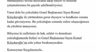 CHP'li 11 il belediye başkanı: Kılıçdaroğlu'na sonuna kadar güveniyoruz