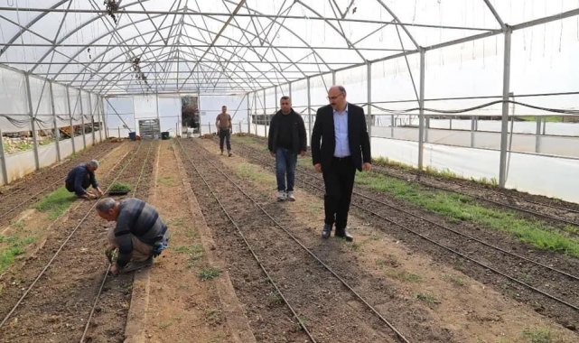Çukurca'da fide ekimine başlandı