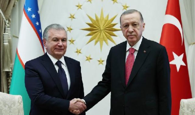 Cumhurbaşkanı Erdoğan, Özbekistan Cumhurbaşkanı Mirziyoyev ile bir araya geldi