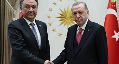 Cumhurbaşkanı Erdoğan, Türk Devletleri Teşkilatı Genel Sekreteri Ömüraliyev'i kabul etti