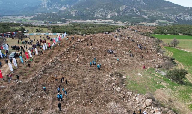 Denizli'de Deprem Şehitleri Hatıra Ormanında ilk fidanlar toprakla buluştu