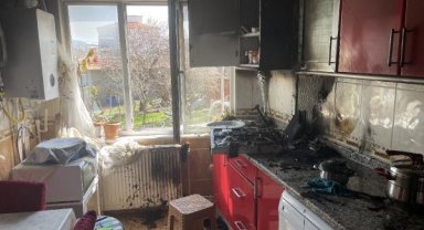 Edirne'de ocakta unutulan tavadan yangın çıktı: 1 yaralı