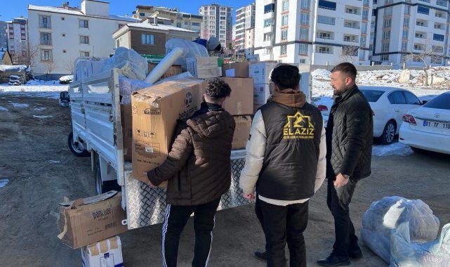 Elaziz-Der deprem bölgesinde yardımlara devam ediyor