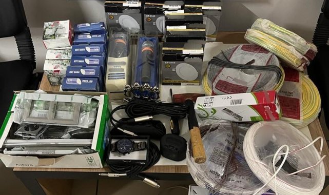 Elektronik malzeme hırsızları yakalandı