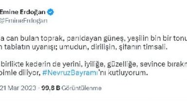 Emine Erdoğan, Nevruz Bayramı'nı kutladı