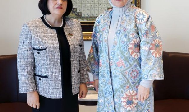 Emine Erdoğan, New York'ta Azerbaycan Milli Meclisi Başkanı Gafarova ile bir araya geldi