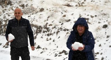 En az yağış alan illerden Aksaray'da kar yağışı sevindirdi