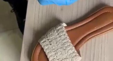 Eve kargoyla gelen terliğe gizlenmiş kokain bulundu