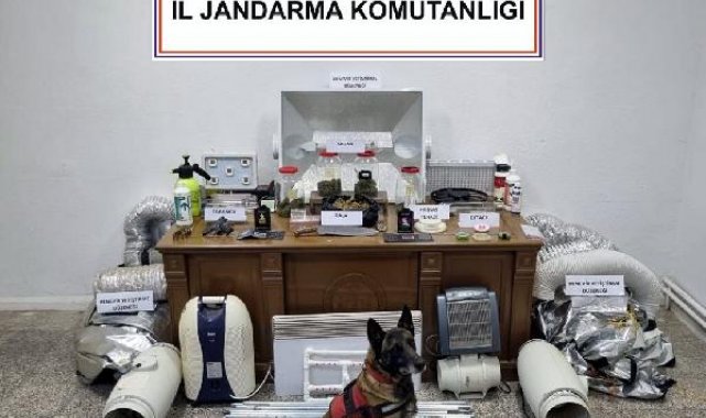 Evini uyuşturucu imalathanesine çeviren şüpheliye gözaltı