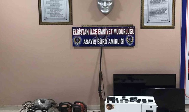 Evlerden çaldıkları malzemeleri çadırda istifleyen 3 şüpheli tutuklandı