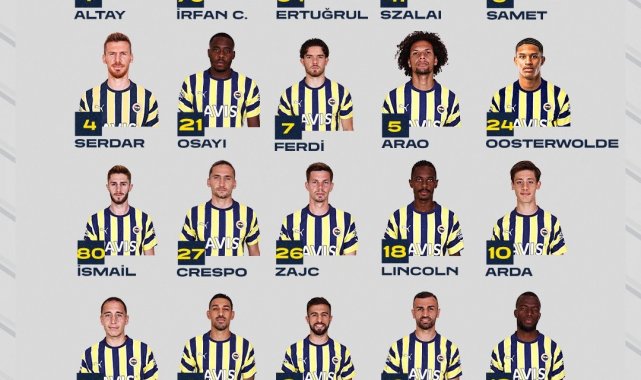 Fenerbahçe'nin, Kayserispor maçı kamp kadrosu belli oldu