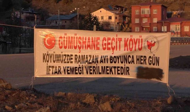 Gümüşhane'nin Geçit köyünde iftar geleneği 15 yıldır sürüyor