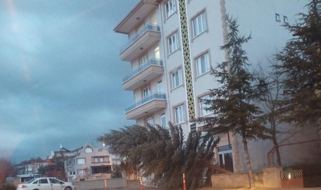 Gündüzün gece gibi karardığı ilçede fırtına ağaçları yerinden söktü