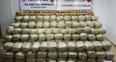 Hakkari'de, arazide 650 kilo uyuşturucu ele geçirildi