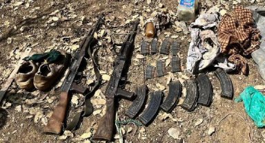 Hakkari'de PKK'lı teröristlerin silah ve mühimmatı ele geçirildi