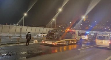 Haliç Köprüsü'nde zincirleme kaza: 4 yaralı