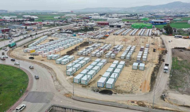 Hatay'daki Konya Konteyner Kentte 349 konteynerin yerleşimi tamamlandı