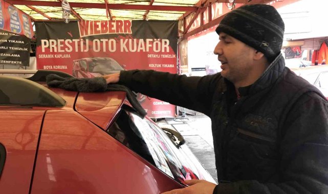 Havalar soğuyunca oto yıkama işleri bıçak gibi kesildi