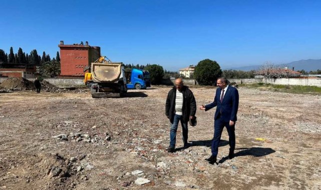 Havran Kaymakamı Ali Çetinkaya İlkokulu yapım çalışmasını inceledi