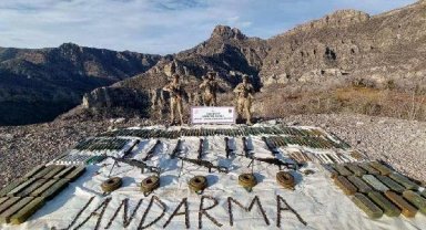 İçişleri: Cizre'de terör örgütüne ait çok sayıda silah ve mühimmat ele geçirildi