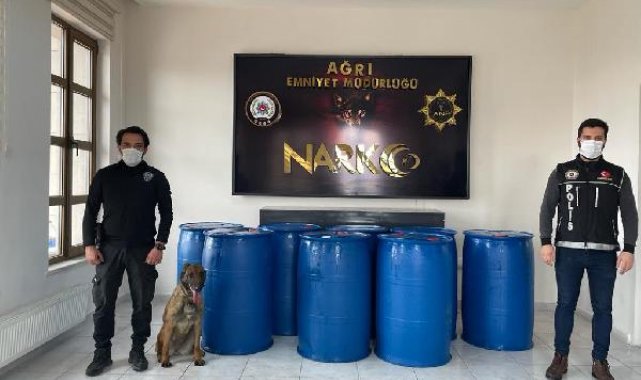 İran plakalı TIR'da 1 ton 982 kilo sıvı metamfetamin ele geçirildi