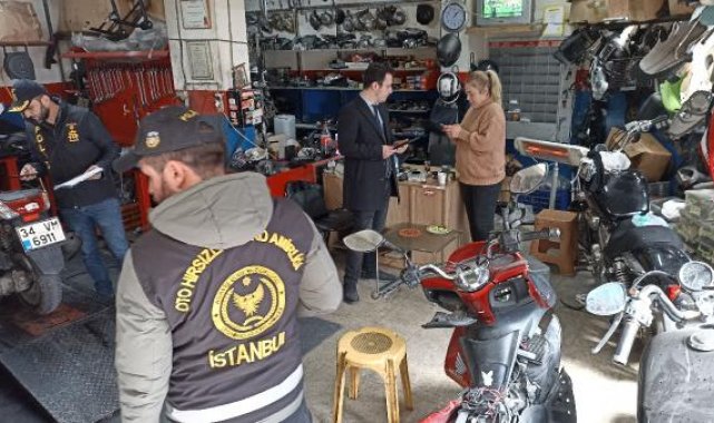 İstanbul'da motosiklet tamirhanelerinde denetim