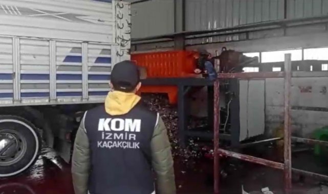 İzmir'de gümrük kaçağı 27 ton ürün ele geçirildi