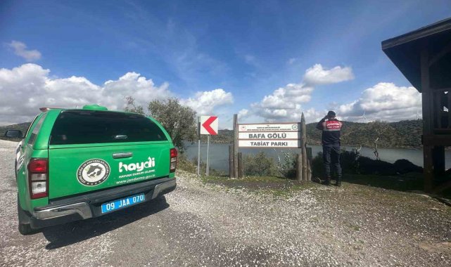 Jandarma ekipleri Bafa Gölü'nde kontrollerini sürdürüyor