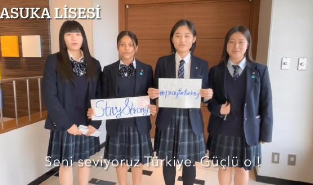 Japonya'daki öğrencilerden depremzedelere destek mesajı