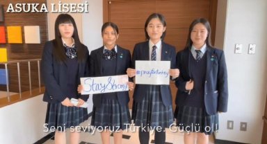 Japonya'daki öğrencilerden depremzedelere destek mesajı