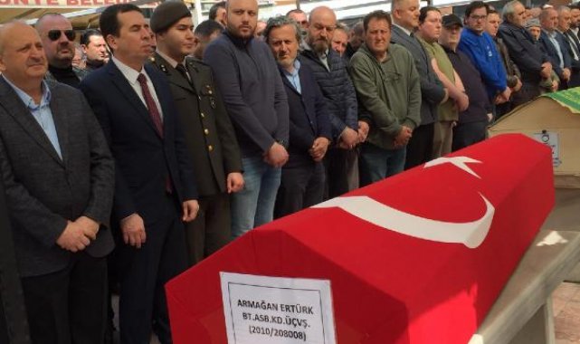 Kalp krizi geçiren astsubay, memleketi Ordu'da toprağa verildi