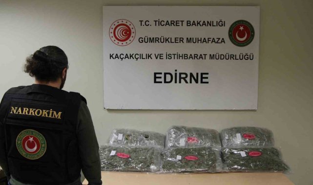 Kapıkule Gümrük Kapısı'nda 13 kilogram esrar ele geçirildi