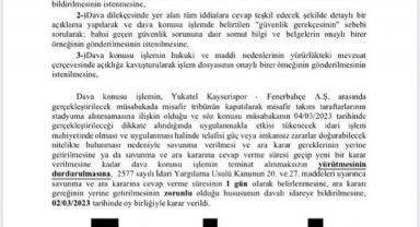 Kayseri 2. İdare Mahkemesi'nden Fenerbahçe taraftarıyla ilgili ara karar!