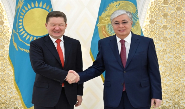 Kazakistan Cumhurbaşkanı Tokayev, Gazprom Yönetim Kurulu Başkanı Miller'i kabul etti