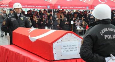 Kocaeli'de kalp krizinden hayatını kaybeden polis memuru için tören