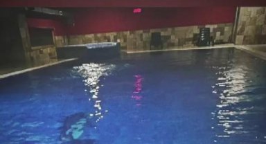 Kolonlarının kesildiği öne sürülen Galeria Sitesi'nin altındaki havuzun görüntüsü ortaya çıktı