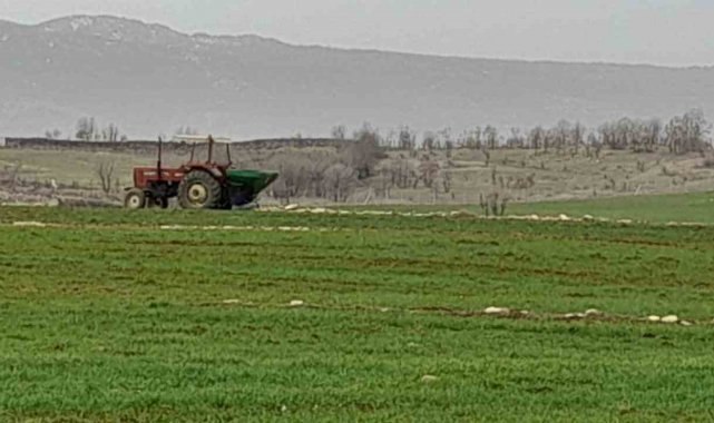 Kulp'ta çiftçiler ekinlerini gübrelemeye başladı