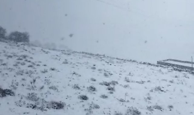 Mazıdağı beyaz örtüye büründü