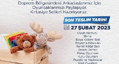 MBA Okulları öğrencilerinden deprem bölgesindeki çocuklar için oyuncak kampanyası