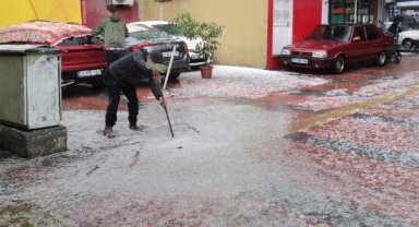 Mersin'de 'dolu' etkili oldu