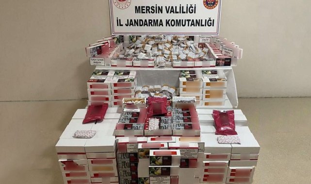 Mersin'de kaçak sigara ve sahte içki operasyonu