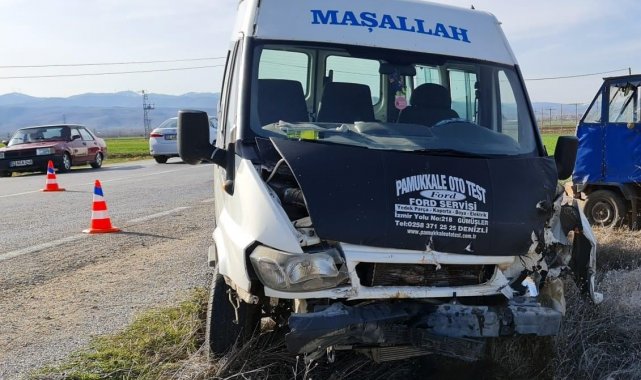 Minibüsün patpatla çarpıştığı kazada 1 kişi yaralandı