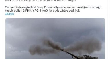 MSB: 3 terörist etkisiz hale getirildi