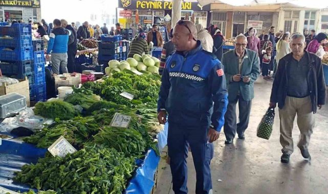 Ortaca zabıtasından pazarda 'Etiket' denetimi