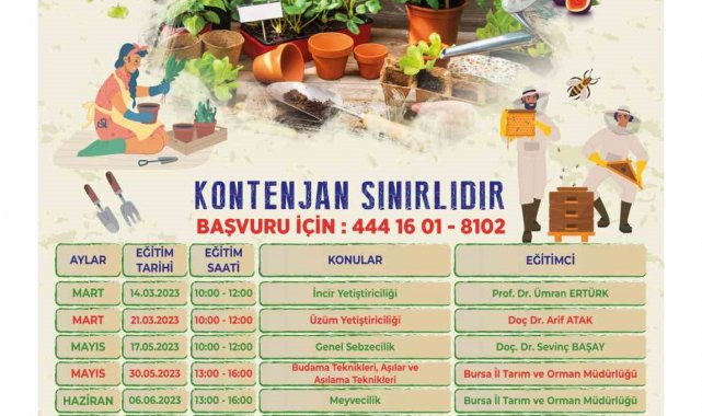 Osmangazi'de 'Ekolojik Yaşam Eğitimleri' başlıyor